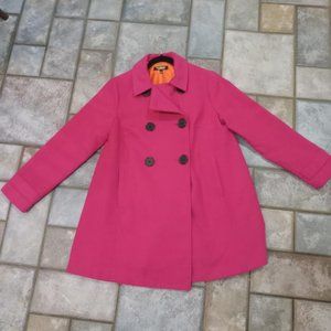 Pink wool swing pea coat